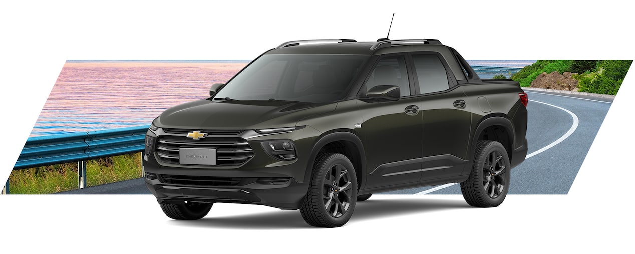 Chevrolet Montana pickup negra lista para la aventura, combina fuerza y excelente manejo