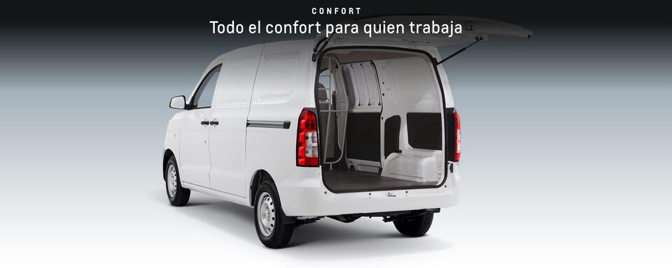 La van Chevrolet N400 tiene el espacio para acomodar la carga de tu trabajo