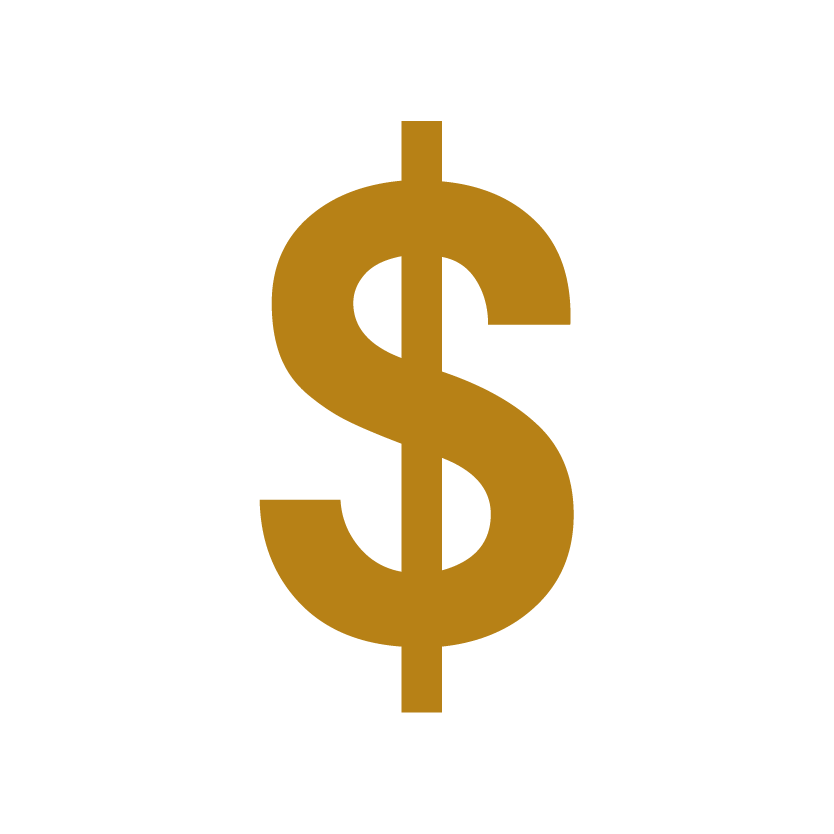 Icono dorado de símbolo dólar que representa opciones de financiamiento de la Traverse 2025