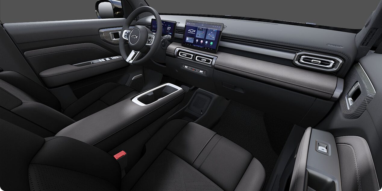 Interior del Chevrolet Spark EUV color Negro.