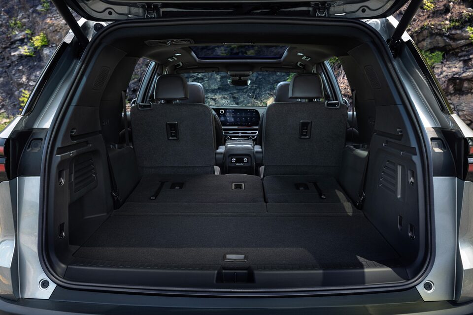 Chevrolet Traverse con amplio maletero para comodidad y confort.