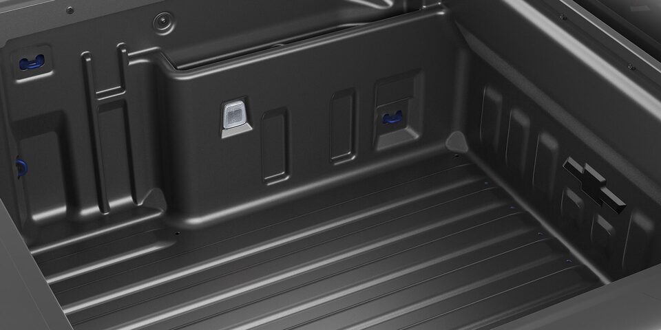Detalle caja de carga de la pick up Chevrolet Montana