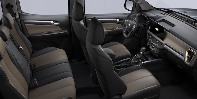 Vista de asientos de la renovada Chevrolet S10