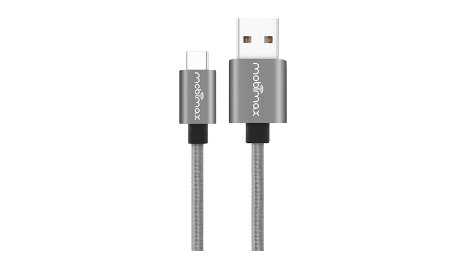 Cable de carga USB tipo C gris