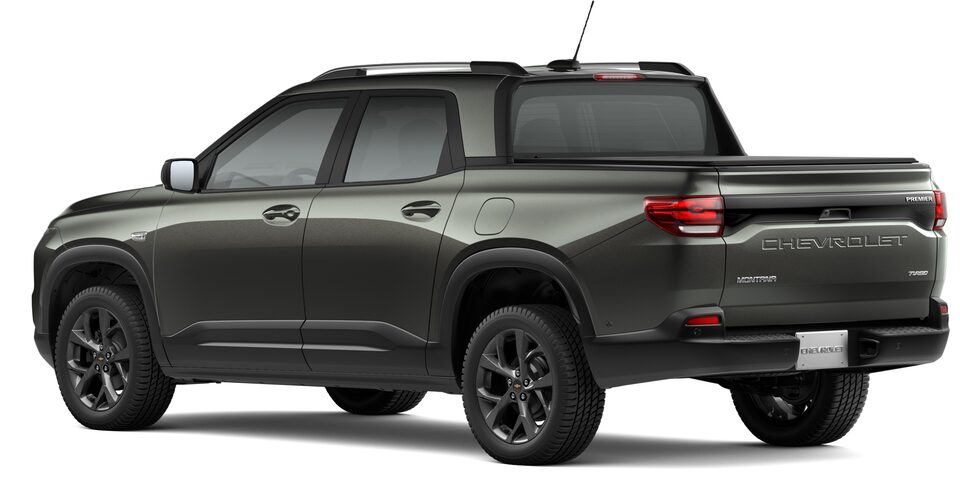 Vista posterior pick up Chevrolet Montana versión AT